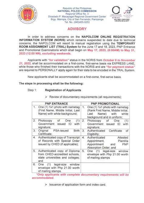 napolcom address